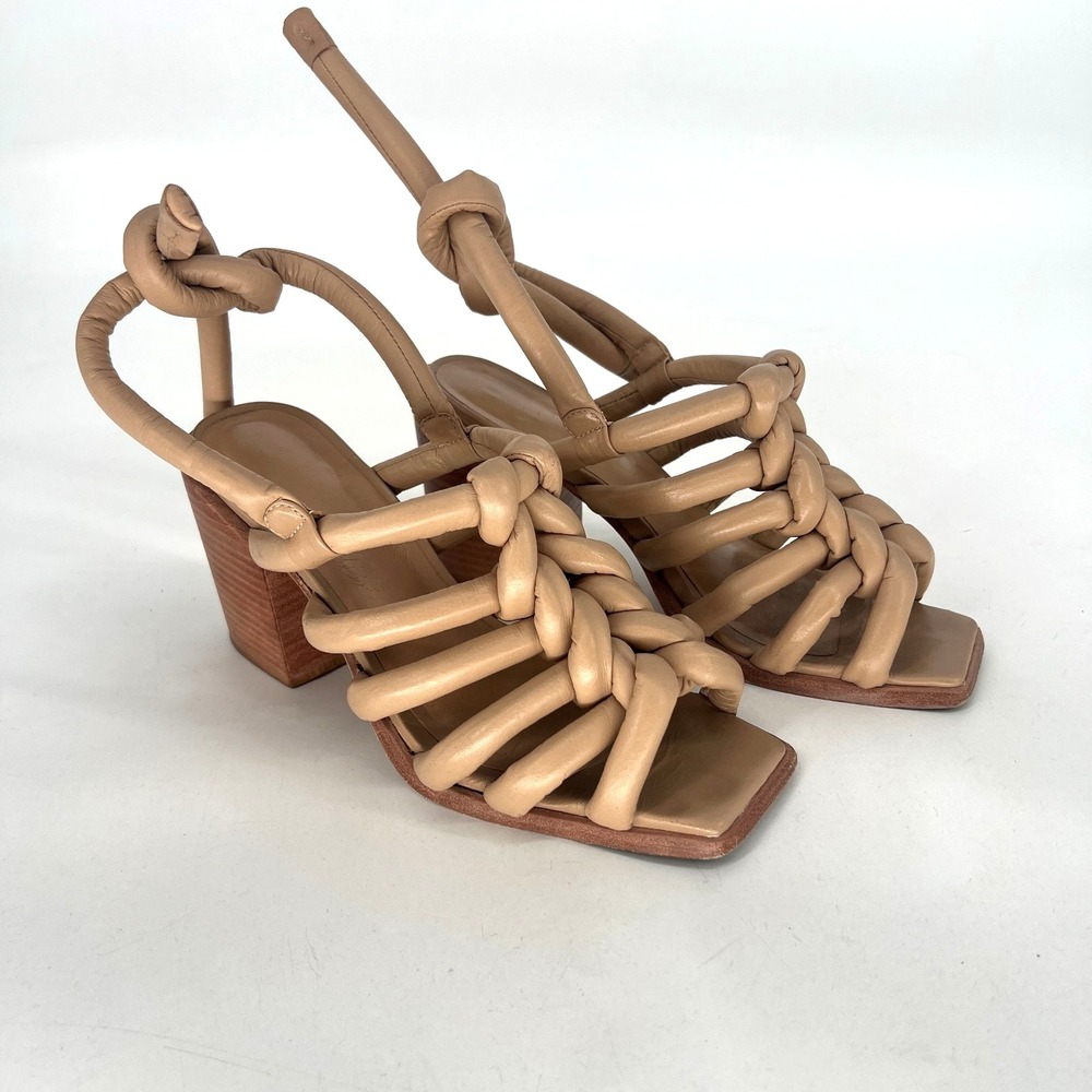 Wal & Pai Leather Gladiator Sandals Womens‎ 7 Tan Heeled Simple Classic